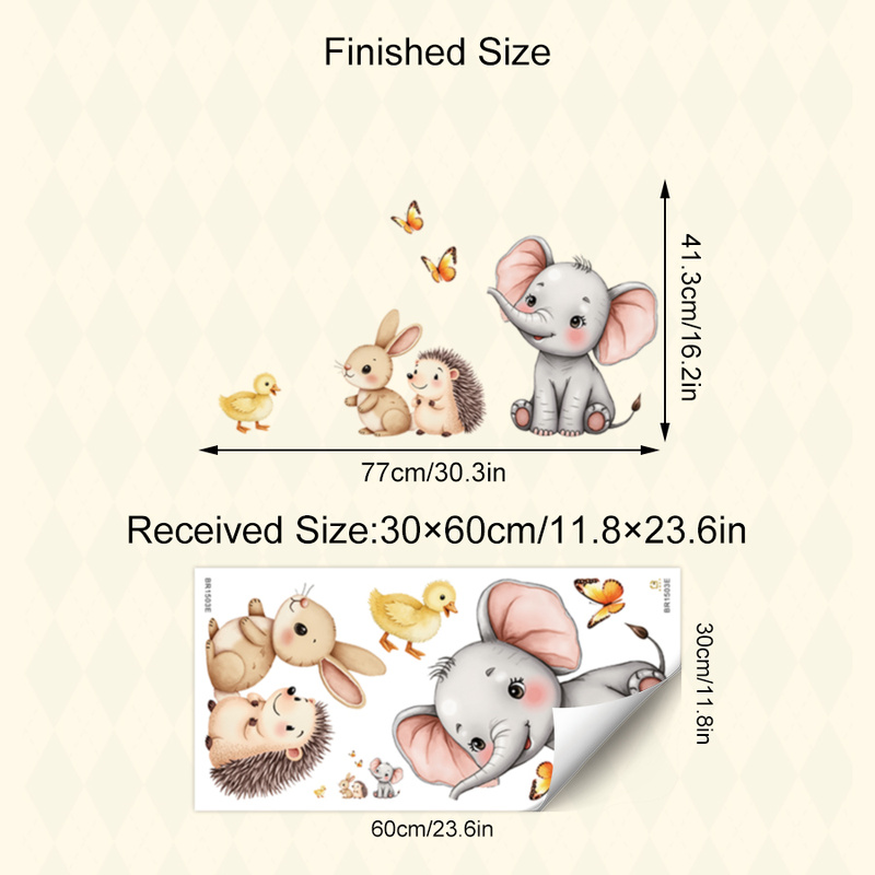 Cartoon Animal Wall Sticker -  - Wall Decal Nursery recension och pris