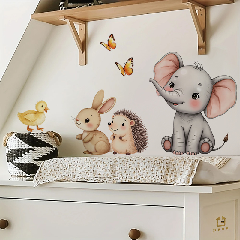 Cartoon Animal Wall Sticker -  - Wall Decal Nursery recension och pris