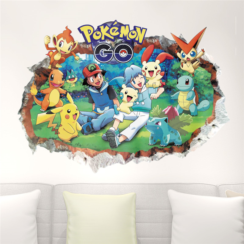 Cartoon Pokémon Pikachu Wall S - Wall Decal Nursery recension och pris