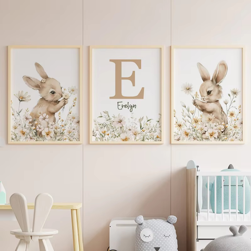 Autumn Rabbit Wild Flower Dais - Baby Nursery Mirror recension och pris