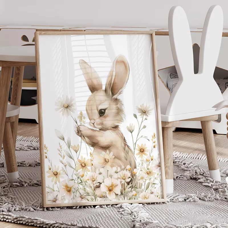 Autumn Rabbit Wild Flower Dais - Baby Nursery Mirror recension och pris