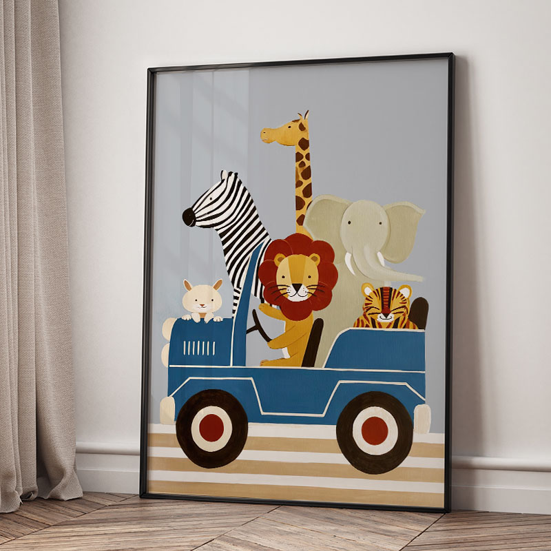 Funny Cartoon Animal Car Ballo - Baby Nursery Ornaments recension och pris