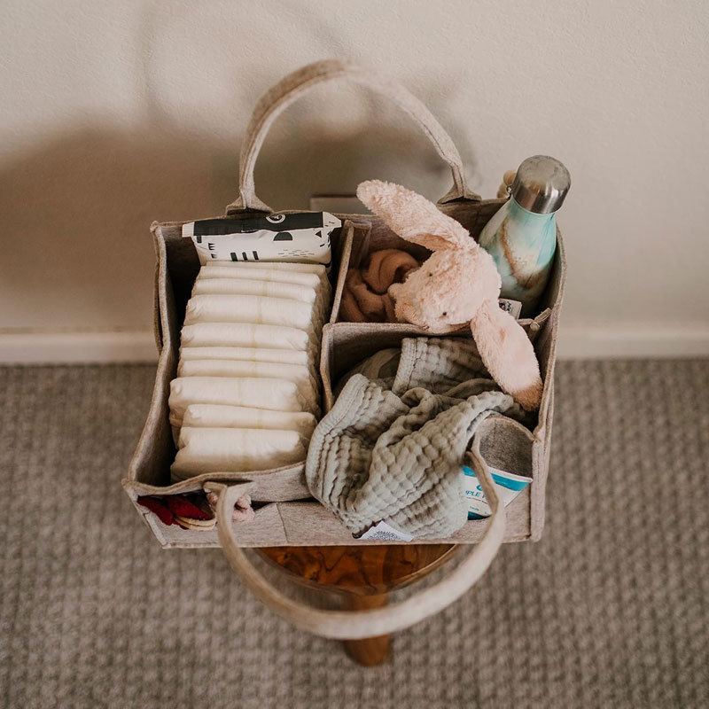 Diaper Caddy - Nursery Storage - Baby Nursery Basket recension och pris