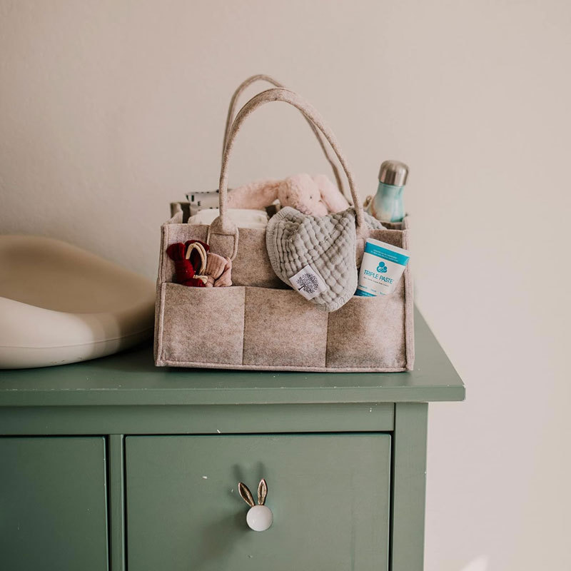 Diaper Caddy - Nursery Storage - Baby Nursery Basket recension och pris