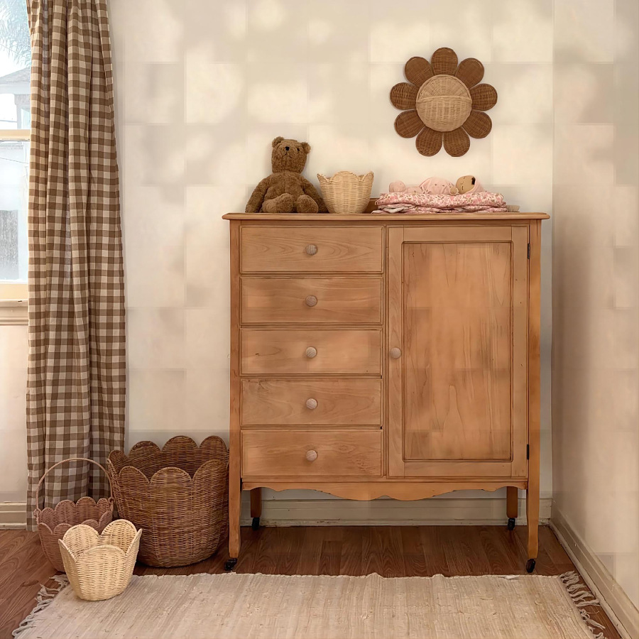 Nordic Sun Flower Hand-woven R - Baby Nursery Basket recension och pris
