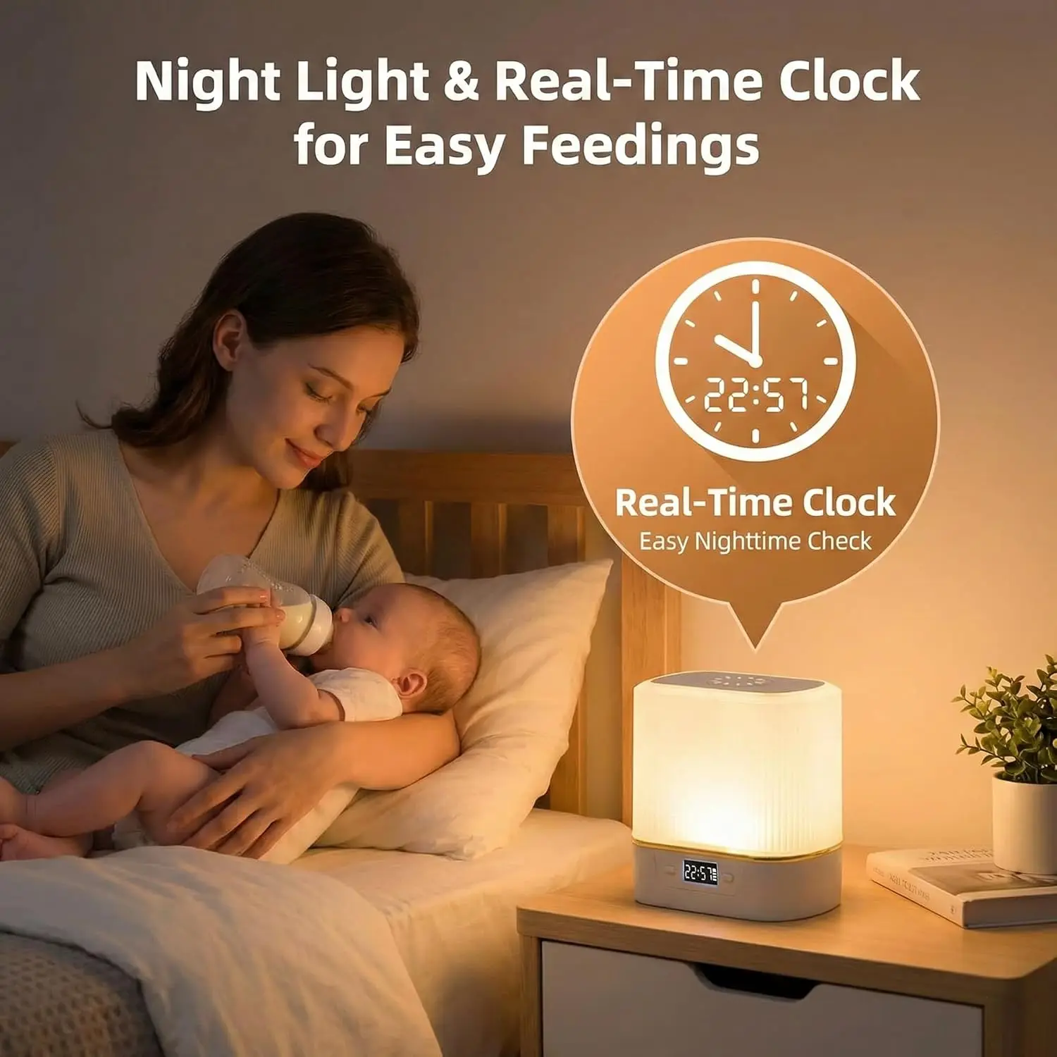 LED Night Light Bedside Lamp,T - Baby Nursery Light recension och pris