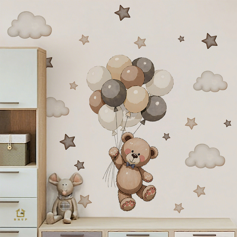 Adorable Teddy Bear Wall Decal - Wall Decal Nursery recension och pris