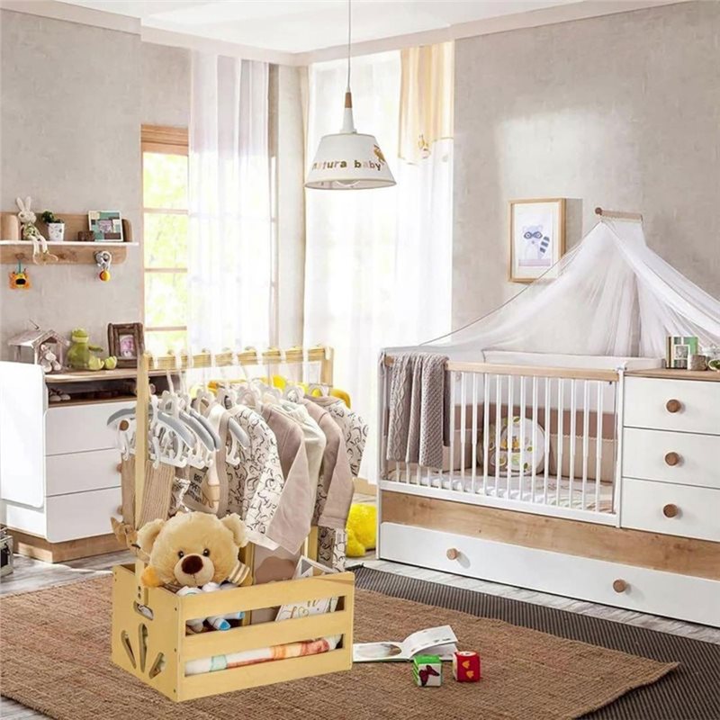 Wooden Baby Shower Gift Basket - Baby Nursery Basket recension och pris