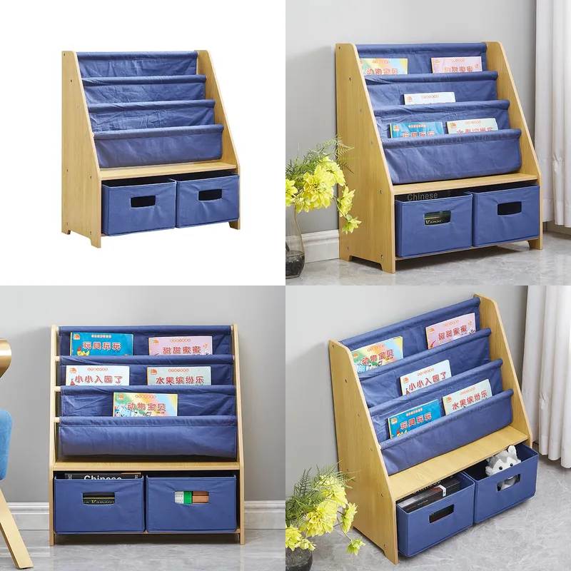 Kids Canvas Bookshelf Layered  - Baby Nursery Unit recension och pris