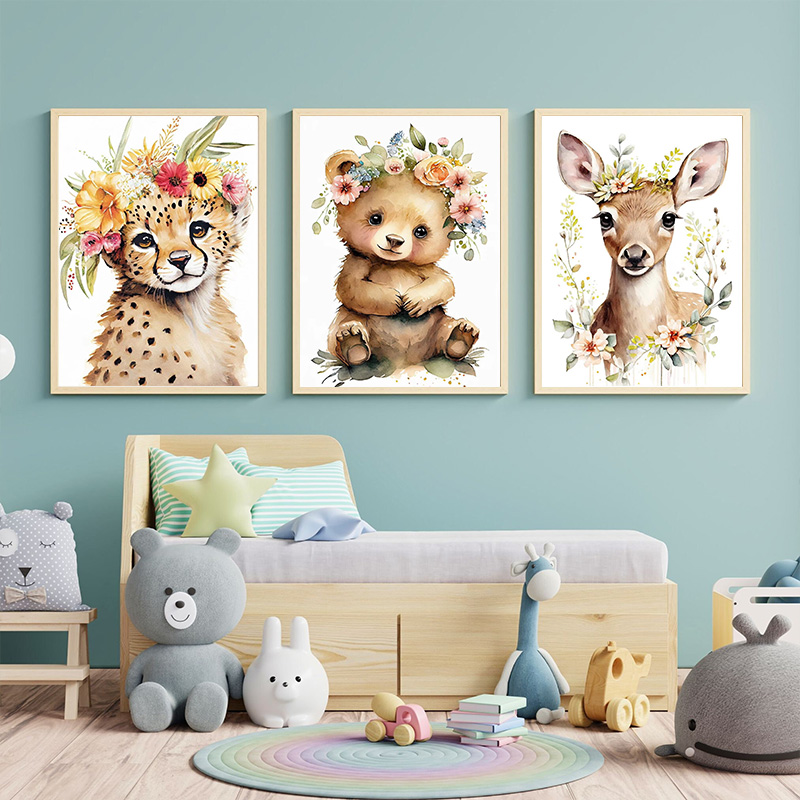 Baby Bear Bunny Deer Raccoon O - Baby Nursery Mirror recension och pris