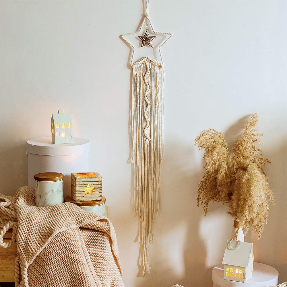 Macrame Dream Catcher Boho Hom - Baby Nursery Hanging Decor recension och pris