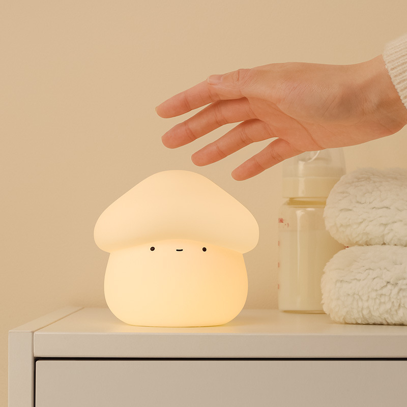 1Pcs Mushroom Head Silicone Ni - Baby Nursery Light recension och pris