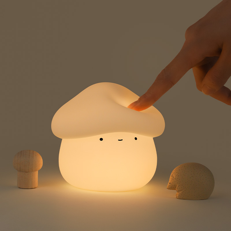 1Pcs Mushroom Head Silicone Ni - Baby Nursery Light recension och pris