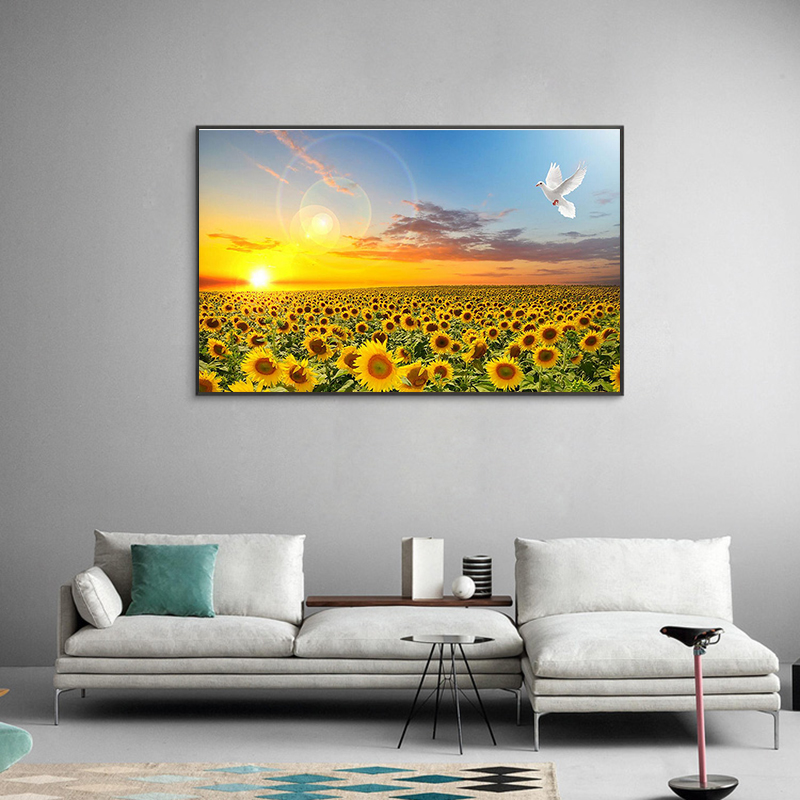 Sunflower Posters Hd Print Bed - Baby Nursery Mirror recension och pris