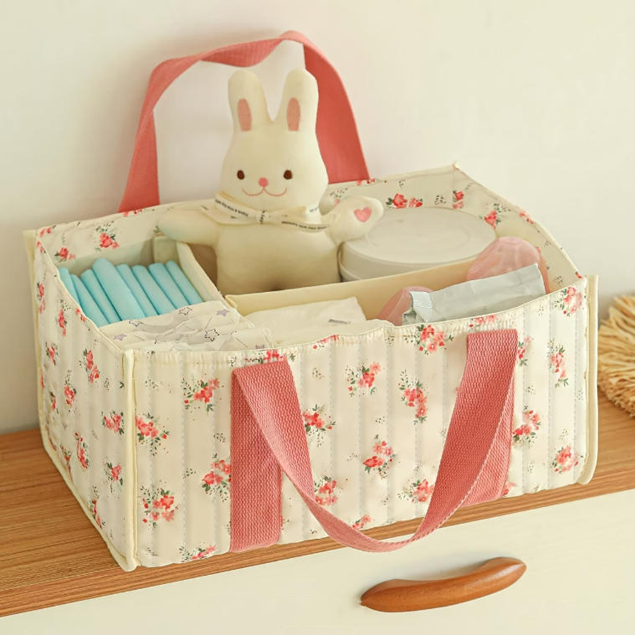 Floral Diaper Caddy Organizer, - Baby Nursery Basket recension och pris