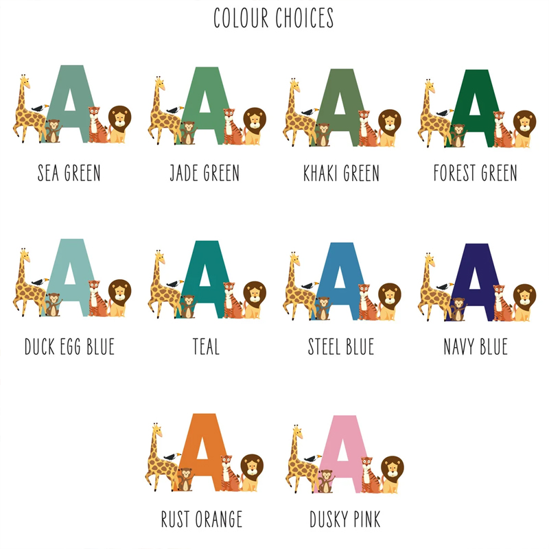 Personalised Name Jungle Anima - Baby Nursery Hanging Decor recension och pris