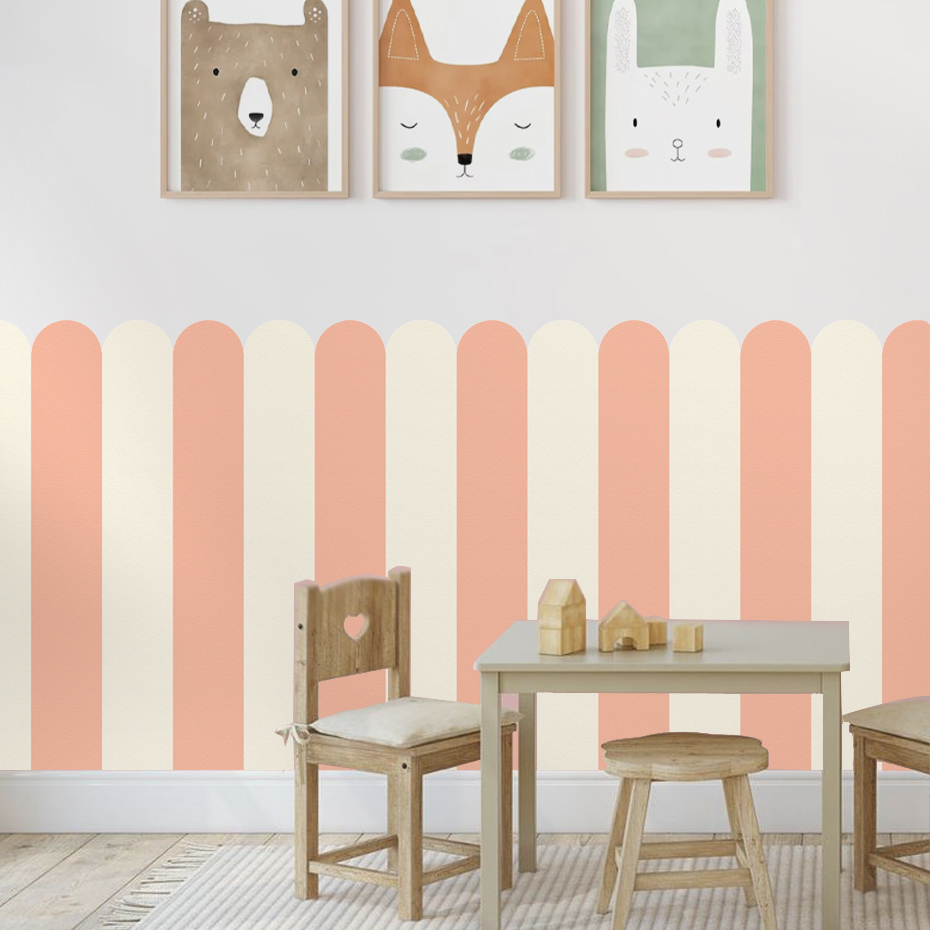 Multicolor Vertical Striped Ar - Wall Decal Nursery recension och pris