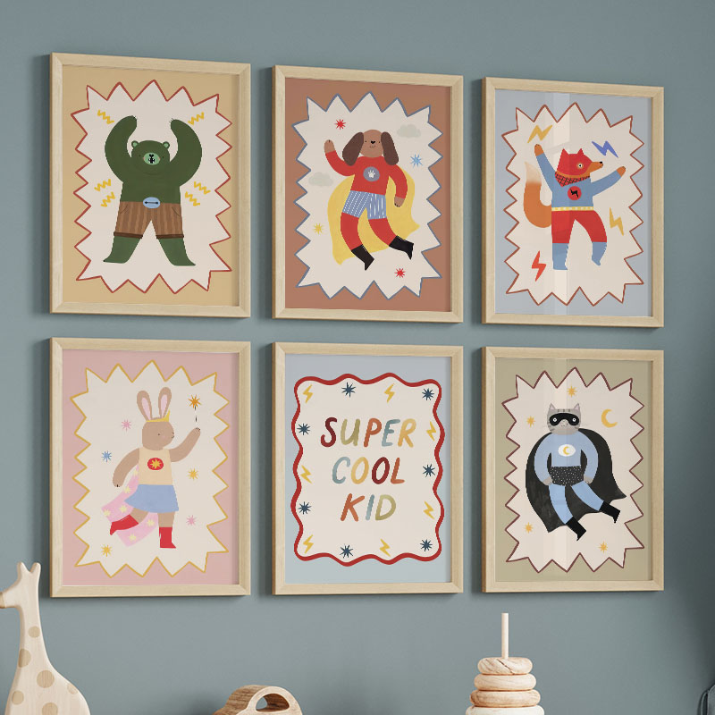 Funny Cartoon Super Cool Kid N - Baby Nursery Ornaments recension och pris