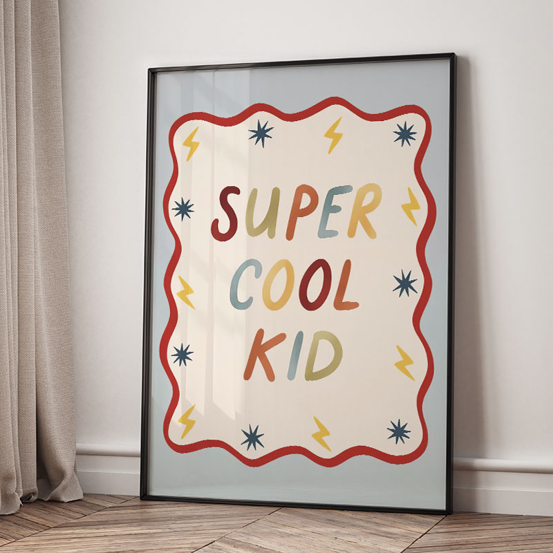 Funny Cartoon Super Cool Kid N - Baby Nursery Ornaments recension och pris