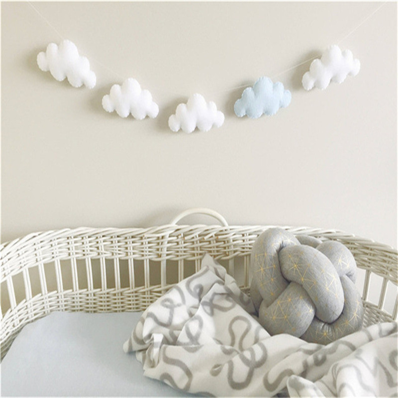 Nordic Felt Cloud Garlands Str - Baby Nursery Ornaments recension och pris