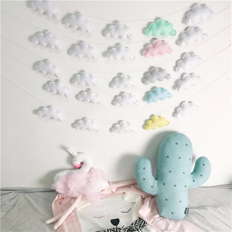 Nordic Felt Cloud Garlands Str - Baby Nursery Ornaments recension och pris