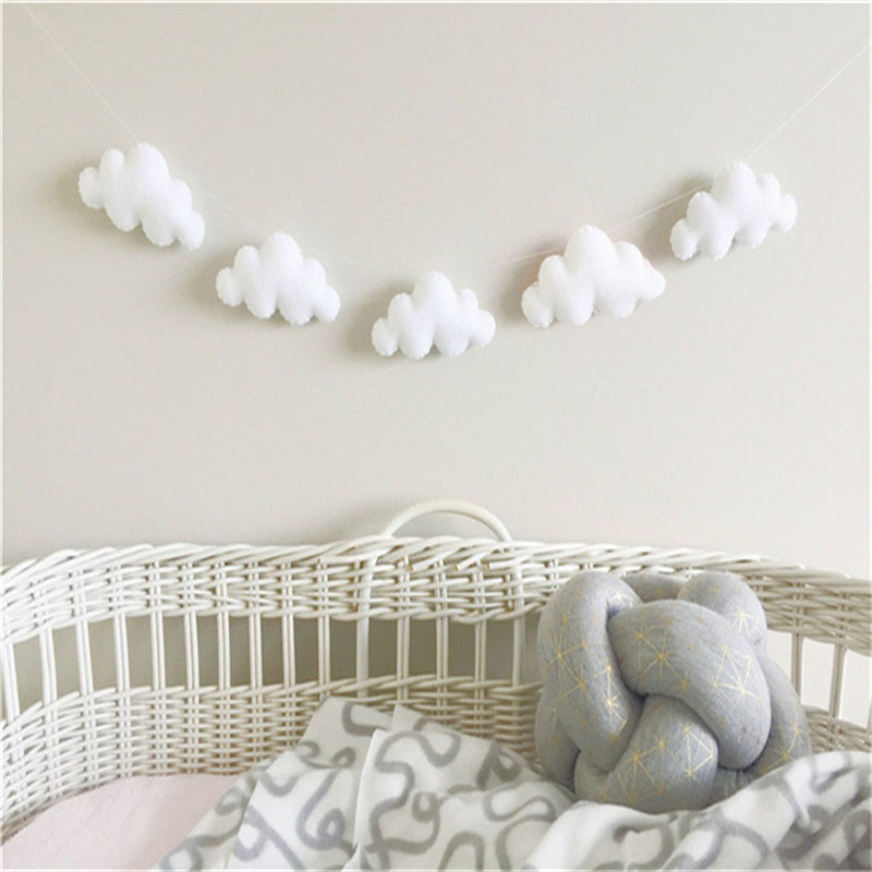 Nordic Felt Cloud Garlands Str - Baby Nursery Ornaments recension och pris