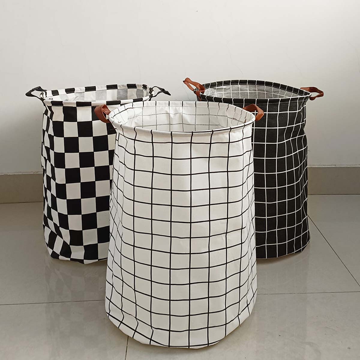 Modern Plaid Canvas Storage Ba - Baby Nursery Basket recension och pris
